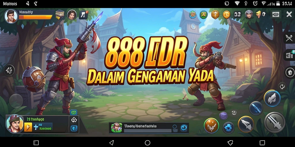 Screenshot gameplay menunjukkan aksi pertarungan antar kerajaan yang seru.