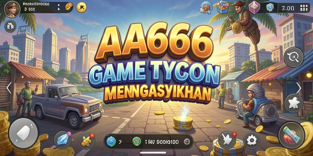 Tampilan gameplay Tycoon yang seru dan interaktif dari AA666.