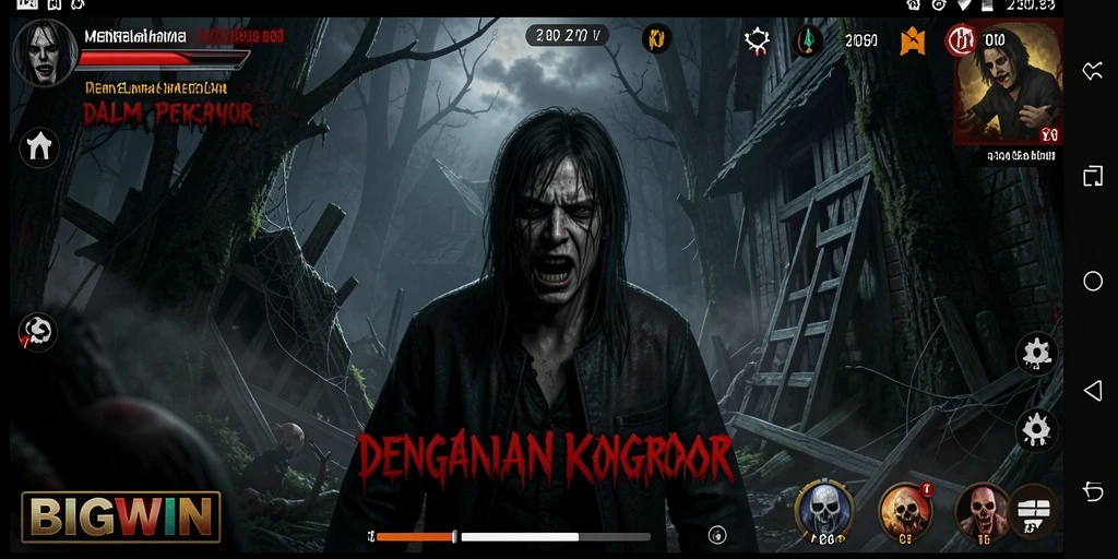 Tampilan menegangkan dari gameplay BIGWIN yang penuh dengan kengerian.