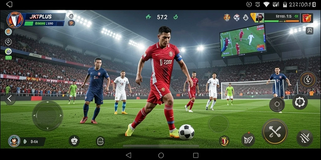 Tampilan gameplay JKTPLUS dengan pengalaman olahraga yang mendebarkan.
