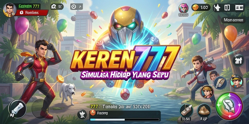 Screenshot KEREN777 menunjukkan karakter utama dalam simulasi kehidupan yang menarik.