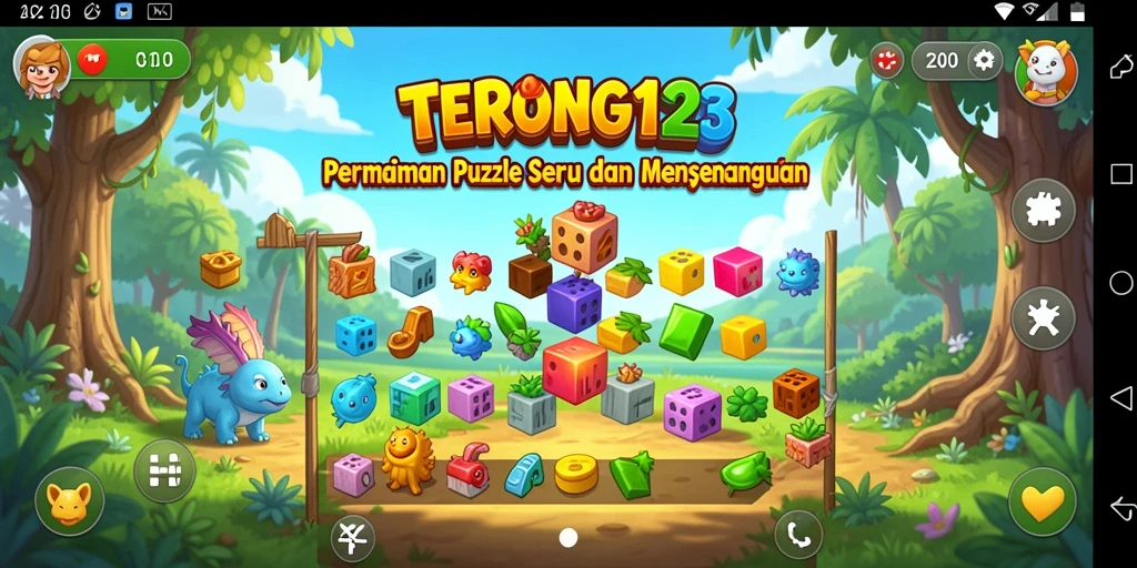 Tangkapan layar game TERONG123 menampilkan gameplay Puzzle yang menarik.