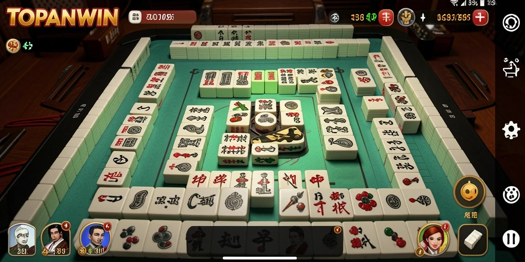Screenshot utama TOPANWIN menampilkan gameplay Mahjong yang menarik.
