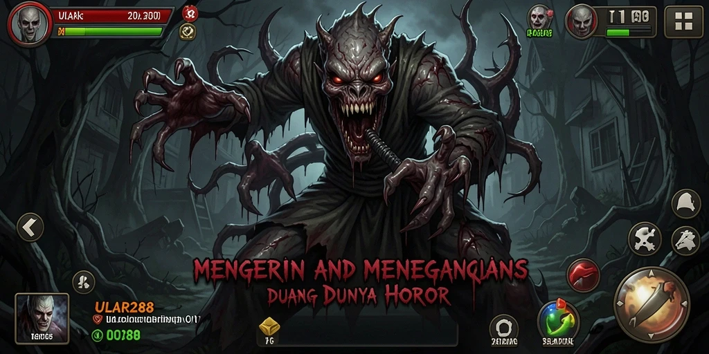 Tangkapan layar menunjukkan suasana mencekam dalam gameplay ULAR288.